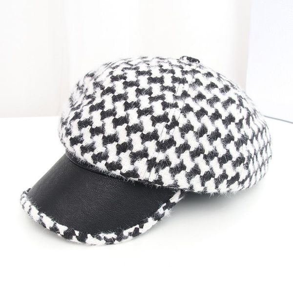 autumn and winter hat thousands of birds beret tweed leather brim navy hat flat complex versitile fashion brim, Blue;gray
autumn and winter hat thousands of birds beret tweed leather brim navy hat flat complex versitile fashion brim, Blue;gray