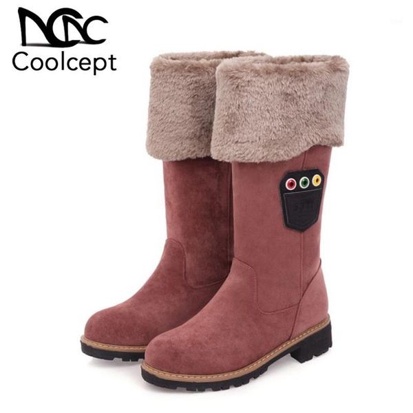 boots coolcept women knee high winter plush warm long casual round toe flats footwear thicken fur snow size 32-431, Black
boots coolcept women knee high winter plush warm long casual round toe flats footwear thicken fur snow size 32-431, Black