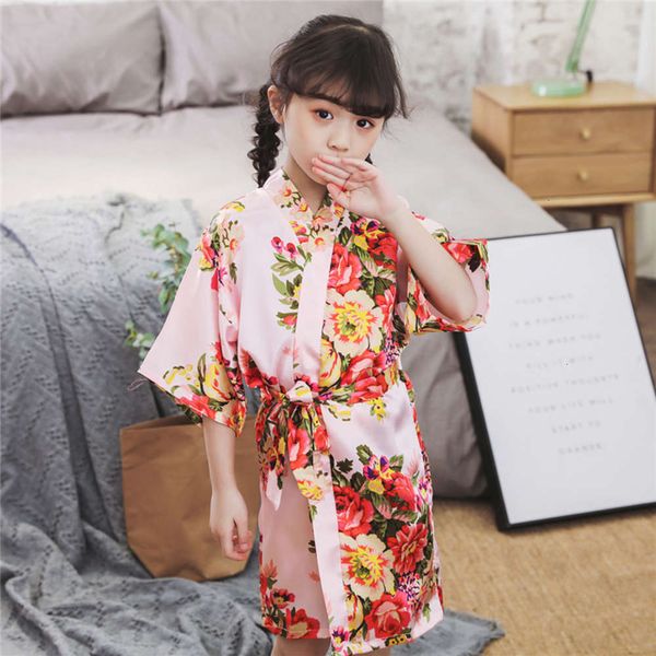 bathrobe nightdrs peony silk kimono baby children's show nightgown e28p, Blue;red
bathrobe nightdrs peony silk kimono baby children's show nightgown e28p, Blue;red