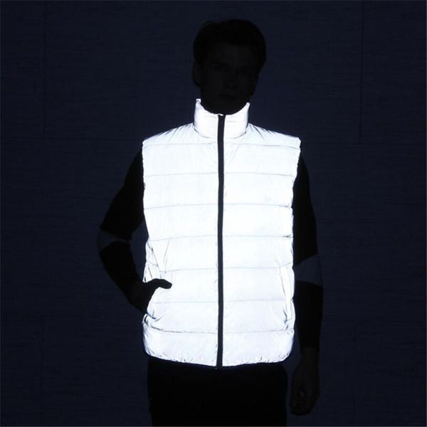 men's vests reflective men winter vest casual waistcoat sleeveless jackets warm fashion oversize outwear, Black;white
men's vests reflective men winter vest casual waistcoat sleeveless jackets warm fashion oversize outwear, Black;white