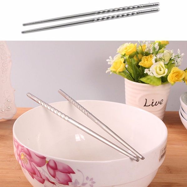 factory price thread 1 pairs style stainless steel anti-skip durable sliver chopsticks food chop sticks kitchen accessor
factory price thread 1 pairs style stainless steel anti-skip durable sliver chopsticks food chop sticks kitchen accessor