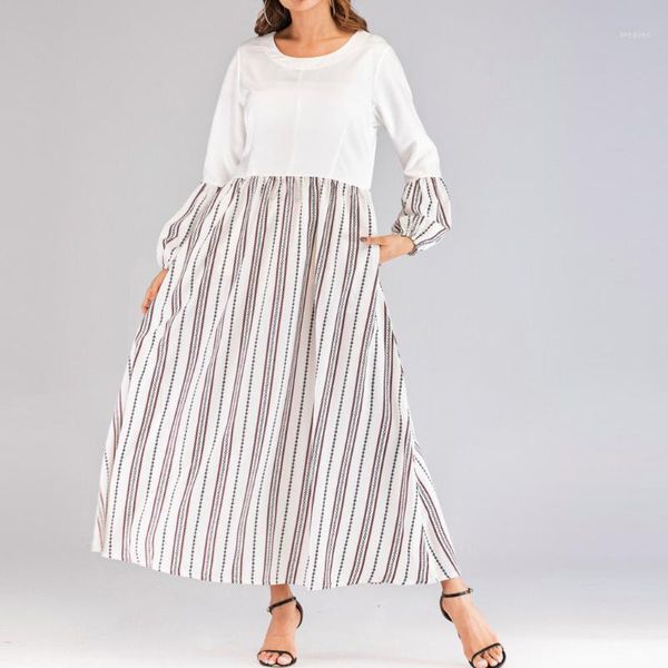 fashion muslim dress clothing design women dress 2019 o-neck stripe lantern striped sleeve striped print muslim long abaya1, Red
fashion muslim dress clothing design women dress 2019 o-neck stripe lantern striped sleeve striped print muslim long abaya1, Red