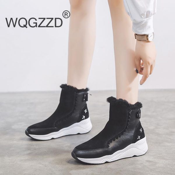 boots platform women's warm snow women ankle winter shoes sneakers botas mujer1, Black
boots platform women's warm snow women ankle winter shoes sneakers botas mujer1, Black
