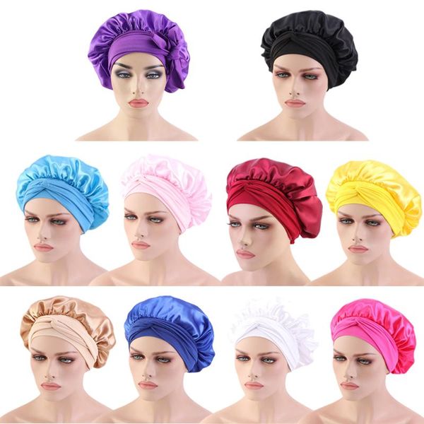 beanie/skull caps muslim women beanies skullies wide band satin sleep night cap solid long tail bonnet shower hair care styling tools, Blue;gray
beanie/skull caps muslim women beanies skullies wide band satin sleep night cap solid long tail bonnet shower hair care styling tools, Blue;gray