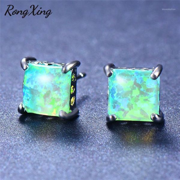 rongxing square blue/green fire opal stud earrings for women silver color birthstone earring wedding jewelry gifts1, Golden;silver
rongxing square blue/green fire opal stud earrings for women silver color birthstone earring wedding jewelry gifts1, Golden;silver