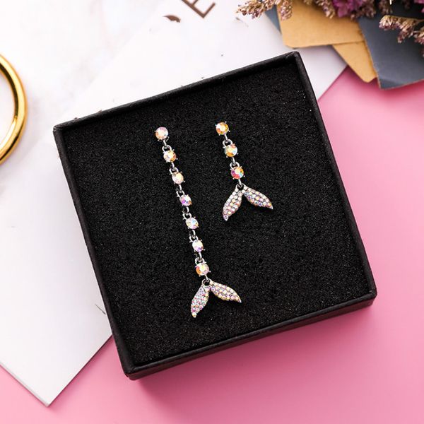 2021 new arrival metal earring trendy animal women dangle earrings asymmetrical fishtail earrings korean long-style personal earrings, Silver
2021 new arrival metal earring trendy animal women dangle earrings asymmetrical fishtail earrings korean long-style personal earrings, Silver