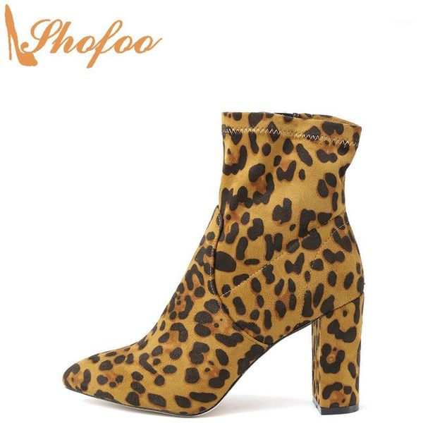 leopard print woman ankle boots high chunky heels pointed toe booties large size 12 15 ladies winter fashion flock shoes shofoo1, Black
leopard print woman ankle boots high chunky heels pointed toe booties large size 12 15 ladies winter fashion flock shoes shofoo1, Black