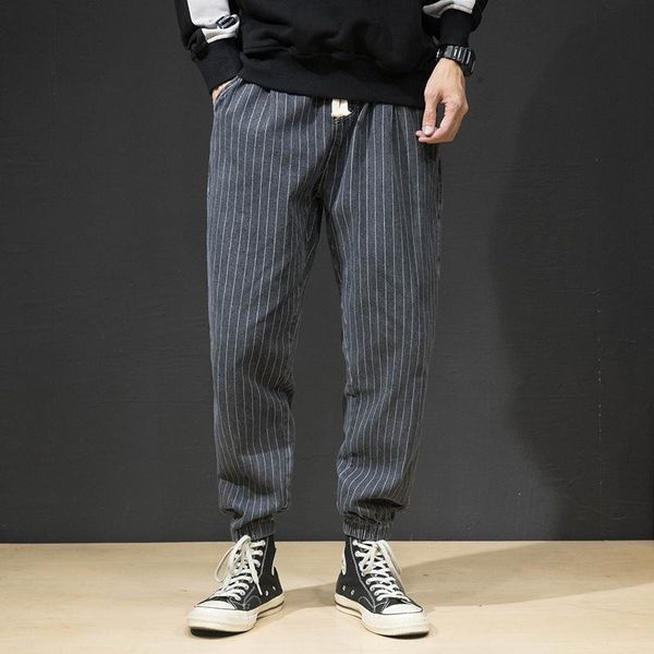 japanese style fashion men jeans loose fit vintage stripe designer harem pants slack bottom hip hop jeans men joggers pants, Blue
japanese style fashion men jeans loose fit vintage stripe designer harem pants slack bottom hip hop jeans men joggers pants, Blue