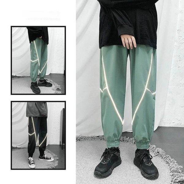 men's pants mens cargo joggers sweatpants male trousers fashion drawstring streetwear hip hop harem pant reflective men pants1, Black
men's pants mens cargo joggers sweatpants male trousers fashion drawstring streetwear hip hop harem pant reflective men pants1, Black