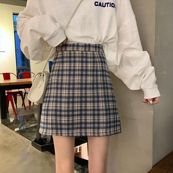 womens skirt fashion new plaid skirt high waist skirts womens slim temperament a line college style faldas mujer moda, Black
womens skirt fashion new plaid skirt high waist skirts womens slim temperament a line college style faldas mujer moda, Black
