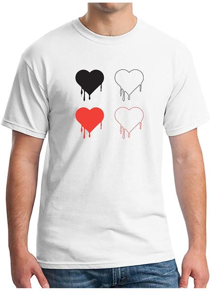 mens soft comfort fitted pure cotton print heart liquid short sleeve crew neck t-shirts man women fashion novel casual sportswear, White;black
mens soft comfort fitted pure cotton print heart liquid short sleeve crew neck t-shirts man women fashion novel casual sportswear, White;black