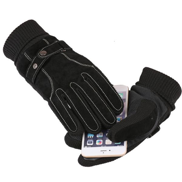leather for men's winter skiing touch screen warm and windproof plush outdoor motorcycle riding gloves, Blue;gray
leather for men's winter skiing touch screen warm and windproof plush outdoor motorcycle riding gloves, Blue;gray