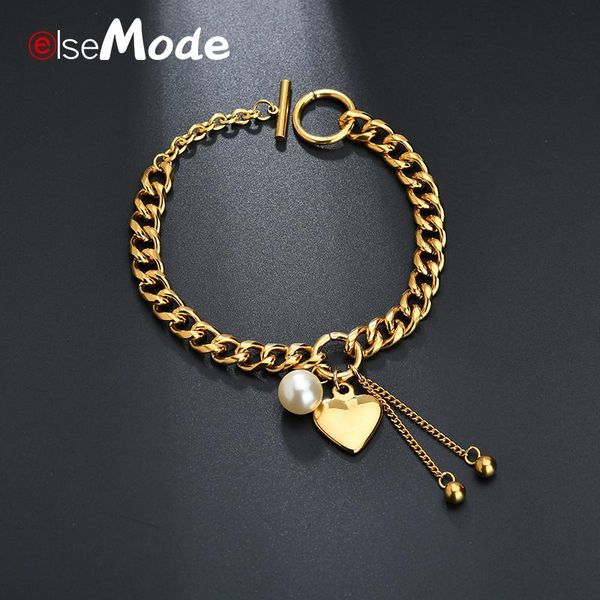 elsemode gold love heart charm barmitation pearl link chain braclets handmade beads браслет для женщин подарки ювелирных изделий аксессуар, Black
elsemode gold love heart charm barmitation pearl link chain braclets handmade beads браслет для женщин подарки ювелирных изделий аксессуар, Black