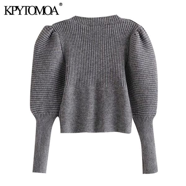 kpytomoa women 2020 fashion puff sleeve cropped knitted sweater vintage square collar stretch slim female pullovers chic lj201126, White;black
kpytomoa women 2020 fashion puff sleeve cropped knitted sweater vintage square collar stretch slim female pullovers chic lj201126, White;black