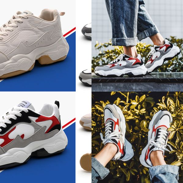 white cool black brown red low cut brown men casual shoes comfortable old dad shoes women men shoe sports sneakers 39-44, White;red
white cool black brown red low cut brown men casual shoes comfortable old dad shoes women men shoe sports sneakers 39-44, White;red