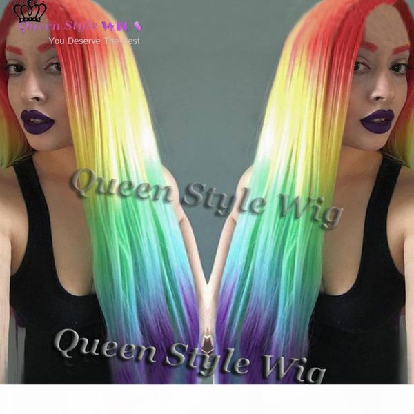 bysdell fashion beauty long straight colorful candy color ombre rainbow mermaid cosplay wig synthetic lace front wigs 360 full lace wig, Black
bysdell fashion beauty long straight colorful candy color ombre rainbow mermaid cosplay wig synthetic lace front wigs 360 full lace wig, Black