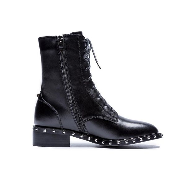 boots 100% real cowhide women boussac lace up rivets round toe ankle boots women short plush winter shoes botas, Black
boots 100% real cowhide women boussac lace up rivets round toe ankle boots women short plush winter shoes botas, Black