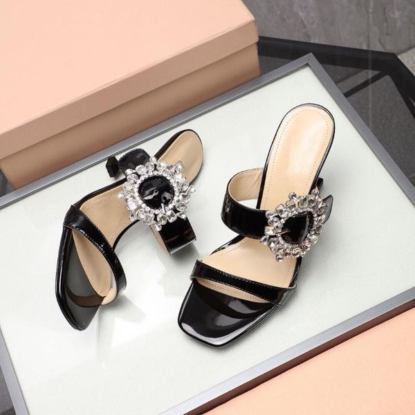 slippers 2021 est summer shoes woman patent leather open-toes super high heels crystal decora botas mujer, Black
slippers 2021 est summer shoes woman patent leather open-toes super high heels crystal decora botas mujer, Black
