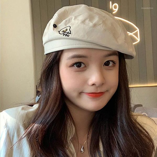 foux beret hat women summer cartoon embroidery cute octagonal casquette painter baker boy newsboy caps brimless adjustable 20201, Blue;gray
foux beret hat women summer cartoon embroidery cute octagonal casquette painter baker boy newsboy caps brimless adjustable 20201, Blue;gray