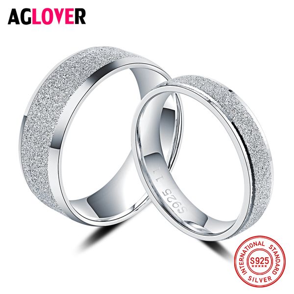 aglover 925 sterling silver for women fashion simple couple matte rings charming female lovers luxury wedding jewelry q1218, Golden;silver
aglover 925 sterling silver for women fashion simple couple matte rings charming female lovers luxury wedding jewelry q1218, Golden;silver
