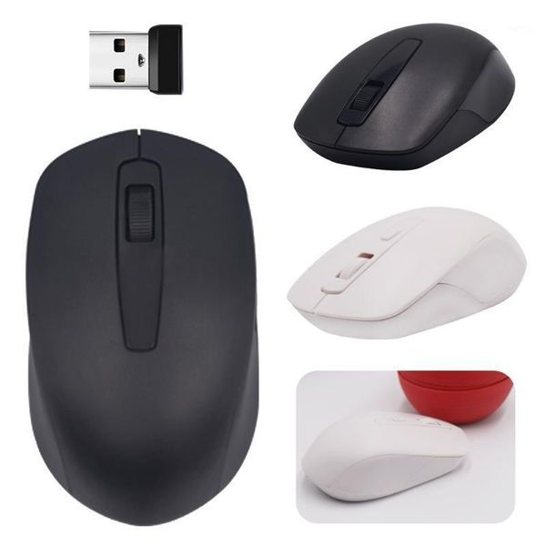 

mice 2.4ghz usb wireless mouse optical gaming with receiver for pc lapdeskcomputer 10m white/black soft1
