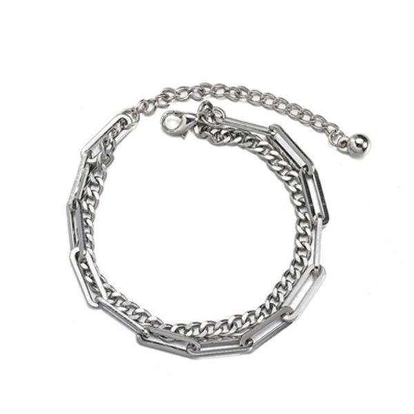 2020new independent niche design stitching double layer bracelet men and women hip hop cold style personality couple accessories, Black
2020new independent niche design stitching double layer bracelet men and women hip hop cold style personality couple accessories, Black