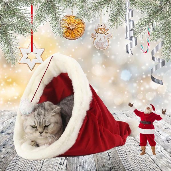 cat beds & furniture cute soft sleeping bag christmas hat shape warm plush mat for the soothing bed portable pet kitty puppy accessories
cat beds & furniture cute soft sleeping bag christmas hat shape warm plush mat for the soothing bed portable pet kitty puppy accessories