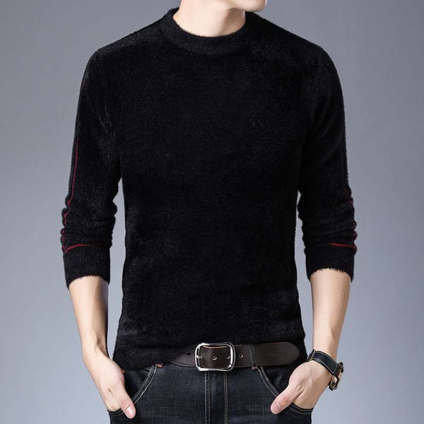 mink cashmere autumn and winter new non iron thickened pullover long sleeve round neck men's fashion casual sweater, Black
mink cashmere autumn and winter new non iron thickened pullover long sleeve round neck men's fashion casual sweater, Black