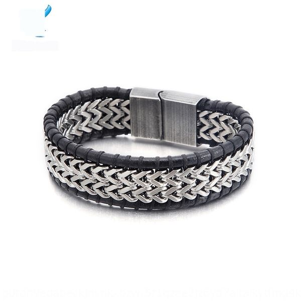 selling men's magnetleather woven titanium steel double-layer personalized jewelry bracelet bracelet gubif, Golden;silver
selling men's magnetleather woven titanium steel double-layer personalized jewelry bracelet bracelet gubif, Golden;silver