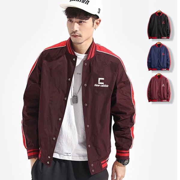 fashion baseball jackets men stand collar bomber jacket spring autumn mens slim fit streetwear coat hombre kg-1073, Black;brown
fashion baseball jackets men stand collar bomber jacket spring autumn mens slim fit streetwear coat hombre kg-1073, Black;brown