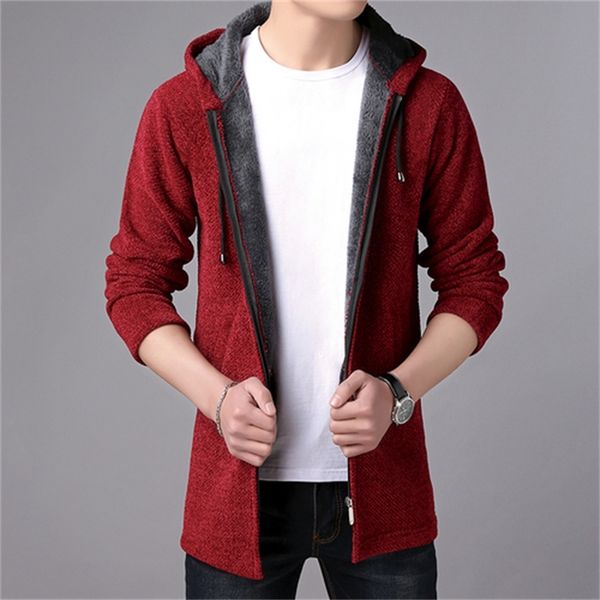 men new thick winter with hood male cardigan sweater casual jacket ulnb, White;black
men new thick winter with hood male cardigan sweater casual jacket ulnb, White;black