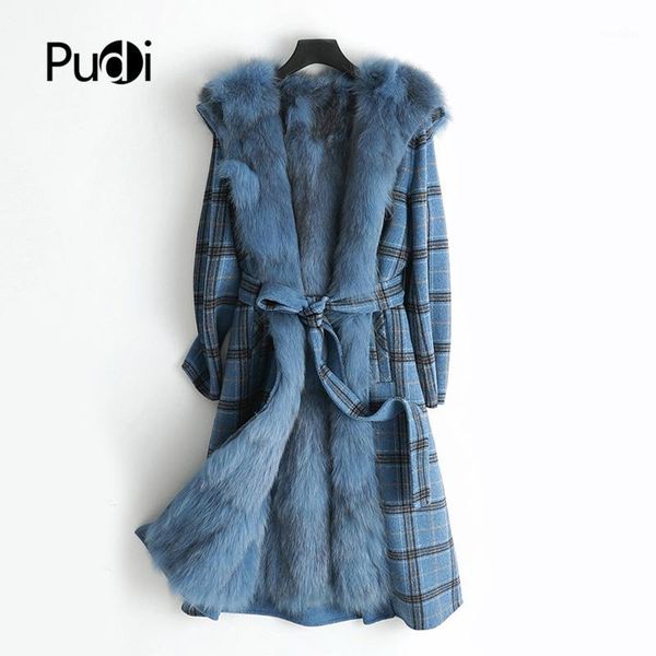 women's wool & blends pudi zy178-1 women real lattice fabric coat lady rex fur lining collar leisure fall/winter long outwear1, Black
women's wool & blends pudi zy178-1 women real lattice fabric coat lady rex fur lining collar leisure fall/winter long outwear1, Black