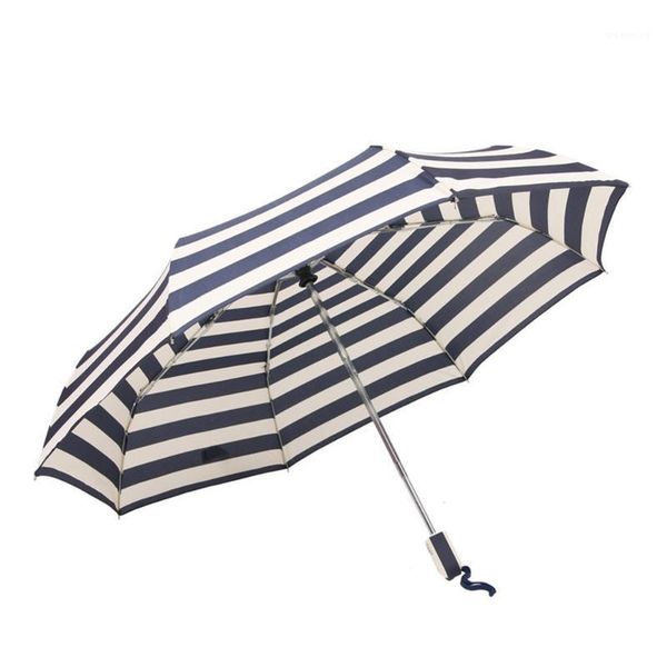 3 folding navy striped pattern automatic umbrella rain aluminum alloy strong windproof umbrellas t201 
3 folding navy striped pattern automatic umbrella rain aluminum alloy strong windproof umbrellas t201