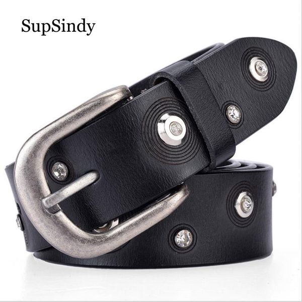 belts supsindy women's genuine leather belt punk rhinestone rivets designer for women female, Black;brown
belts supsindy women's genuine leather belt punk rhinestone rivets designer for women female, Black;brown