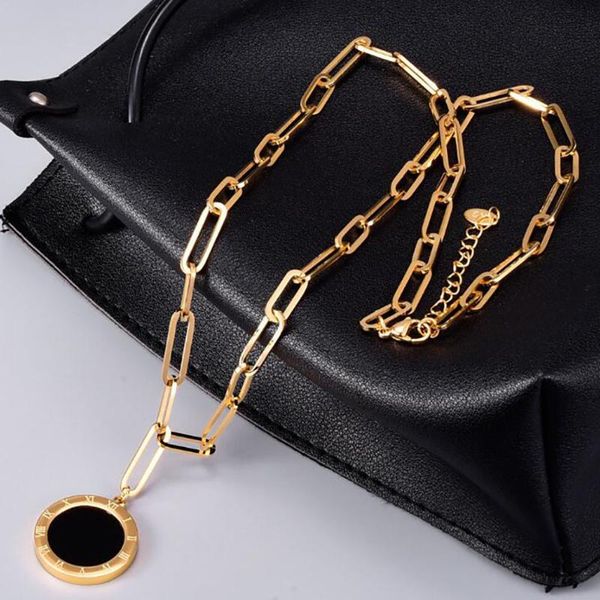 chains stainless steel hip hop gold long chain roman numeral stones pendant necklace women sweater, Silver
chains stainless steel hip hop gold long chain roman numeral stones pendant necklace women sweater, Silver