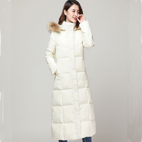 2021 new white winter coat under women with super long fur collar warm parka woman jackets for mujer kj645 t0j5, Black
2021 new white winter coat under women with super long fur collar warm parka woman jackets for mujer kj645 t0j5, Black