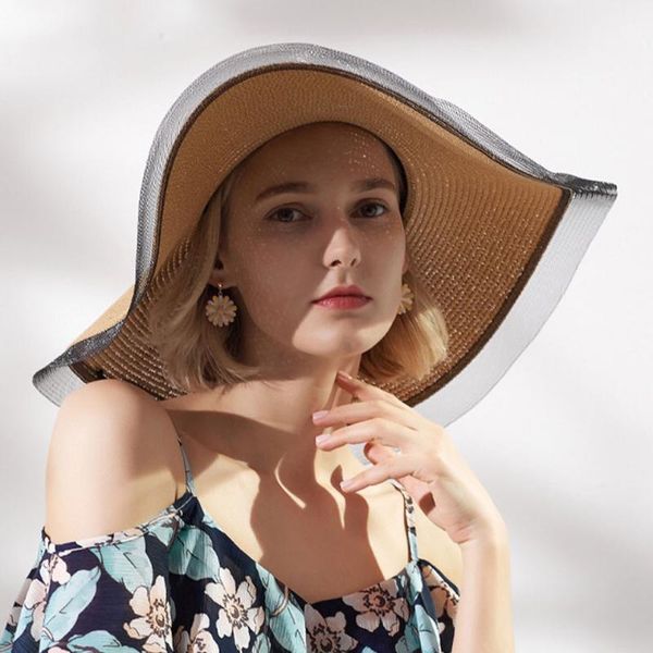 wide brim hats vintage sun for women girls 17cm floppy straw hat large summer bohemia beach sunhat cap ribbon chapeau black lace, Blue;gray
wide brim hats vintage sun for women girls 17cm floppy straw hat large summer bohemia beach sunhat cap ribbon chapeau black lace, Blue;gray