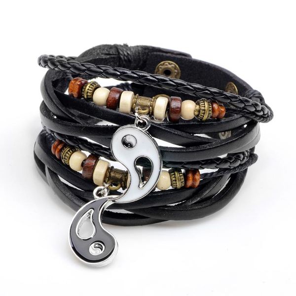 charm bracelets eight-diagram-shaped appetizer cattle leather bracelet alloy couple handmade beaded weave batch, Golden;silver
charm bracelets eight-diagram-shaped appetizer cattle leather bracelet alloy couple handmade beaded weave batch, Golden;silver