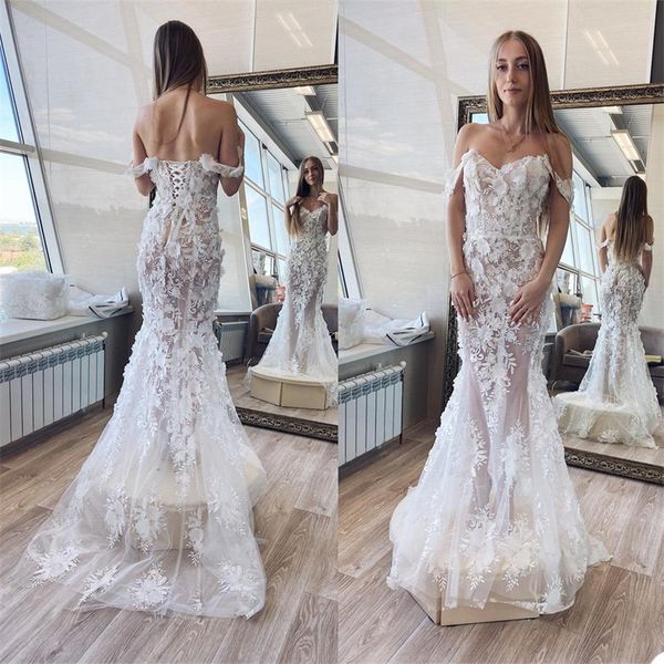 real image mermaid wedding dress sweetheart appliqued lace bridal gown lace up custom made vestidos de novia, White
real image mermaid wedding dress sweetheart appliqued lace bridal gown lace up custom made vestidos de novia, White