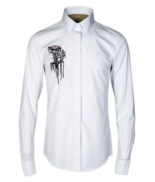 shirt flower embroidery mens dress long sleeve business formal men plus size 4xl slim fit shirts man1, White;black
shirt flower embroidery mens dress long sleeve business formal men plus size 4xl slim fit shirts man1, White;black