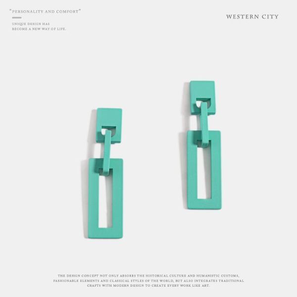 new fashion light green earrings non-fading earrings s925 needle long dangle for women paint acrylic1, Silver
new fashion light green earrings non-fading earrings s925 needle long dangle for women paint acrylic1, Silver