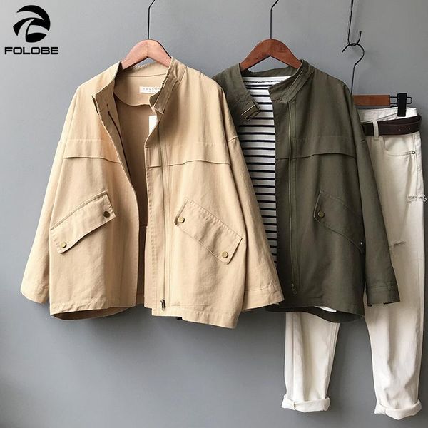 women's jackets folobe 2021 autumn loose oversize stand collar jacket safari style cotton short coat casual, Black;brown
women's jackets folobe 2021 autumn loose oversize stand collar jacket safari style cotton short coat casual, Black;brown