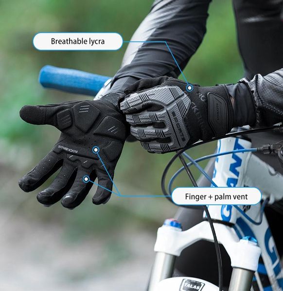 rockbros cycling gloves sbr 6mm thickened pad shockproof breathable gel bike gloves men women full finger sport mtb gloves jlluti, Black
rockbros cycling gloves sbr 6mm thickened pad shockproof breathable gel bike gloves men women full finger sport mtb gloves jlluti, Black