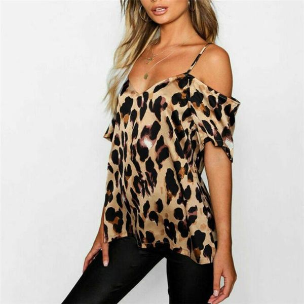 womens and blouses women summer leopard print cold shoulder blouse shirts chiffon ladies camisas mujer blusas, White
womens and blouses women summer leopard print cold shoulder blouse shirts chiffon ladies camisas mujer blusas, White
