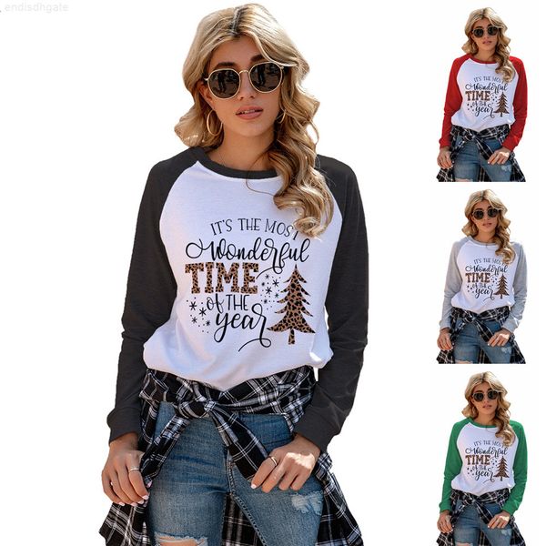risjc contrast raglan sleeve leopard time round neck women's sweater, Black 
risjc contrast raglan sleeve leopard time round neck women's sweater, Black
