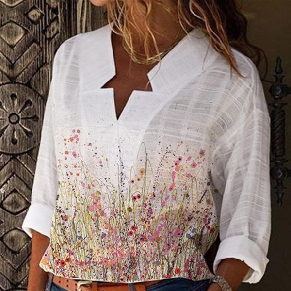 h40 v neck long sleeve cotton linen blouse women fashion floral print casual white shirts plus size clothing women blouses
h40 v neck long sleeve cotton linen blouse women fashion floral print casual white shirts plus size clothing women blouses