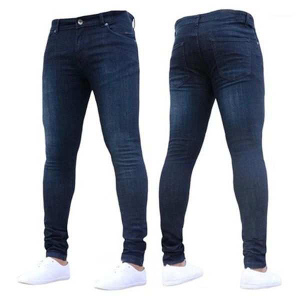 2017 mens jeans new fashion men casual jeans slim straight high elasticity feet waist long trousers sell1, Blue
2017 mens jeans new fashion men casual jeans slim straight high elasticity feet waist long trousers sell1, Blue