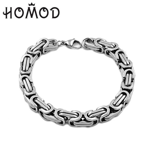 homod new vintage silver color stainless steel bracelets link byzantine chain bracelet for mens jewelry fashion good quality, Black
homod new vintage silver color stainless steel bracelets link byzantine chain bracelet for mens jewelry fashion good quality, Black