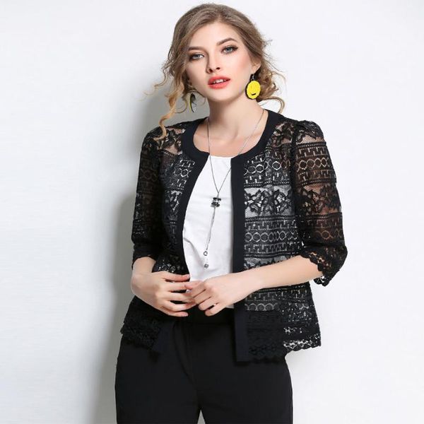 new women plus size clothing hollow out ladies spring summer cardigan coat black crochet female white lace jacket lady, Black;brown
new women plus size clothing hollow out ladies spring summer cardigan coat black crochet female white lace jacket lady, Black;brown