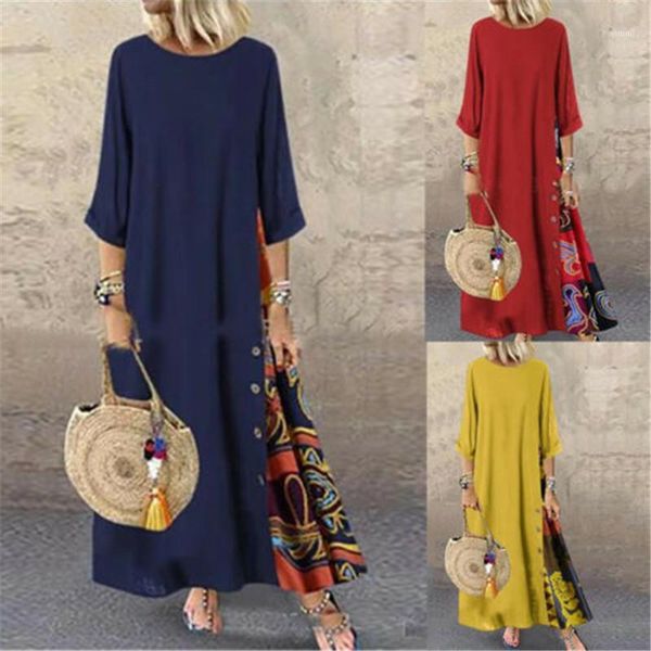 2019 women cotton linen maxi dress 3/4 sleeve casual boho kaftan tunic plus size1, Black;gray
2019 women cotton linen maxi dress 3/4 sleeve casual boho kaftan tunic plus size1, Black;gray